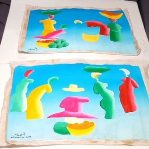 CCO | W.BARRETT | JAMAICA 2000 ORIGINAL ACRYLICS PAINTING